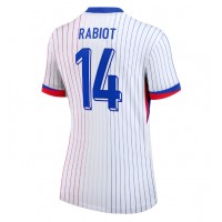 Camiseta Francia Adrien Rabiot #14 Visitante Equipación para mujer Eurocopa 2024 manga corta